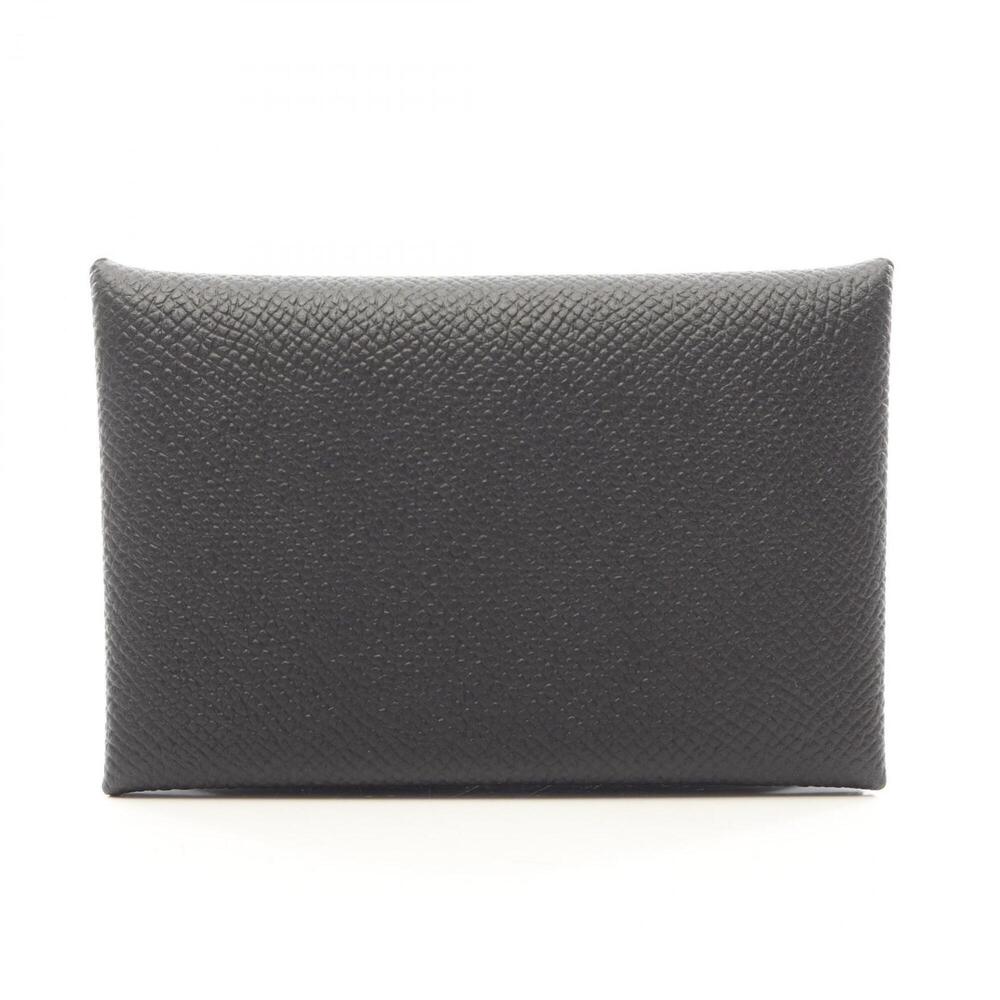 Hermes Calvi Wallet - Coin Purse Veau Epsom Leather Women's Black